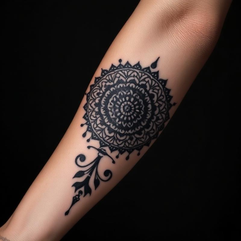 Tattoo completed using Merger Ink Deep Black — example 1