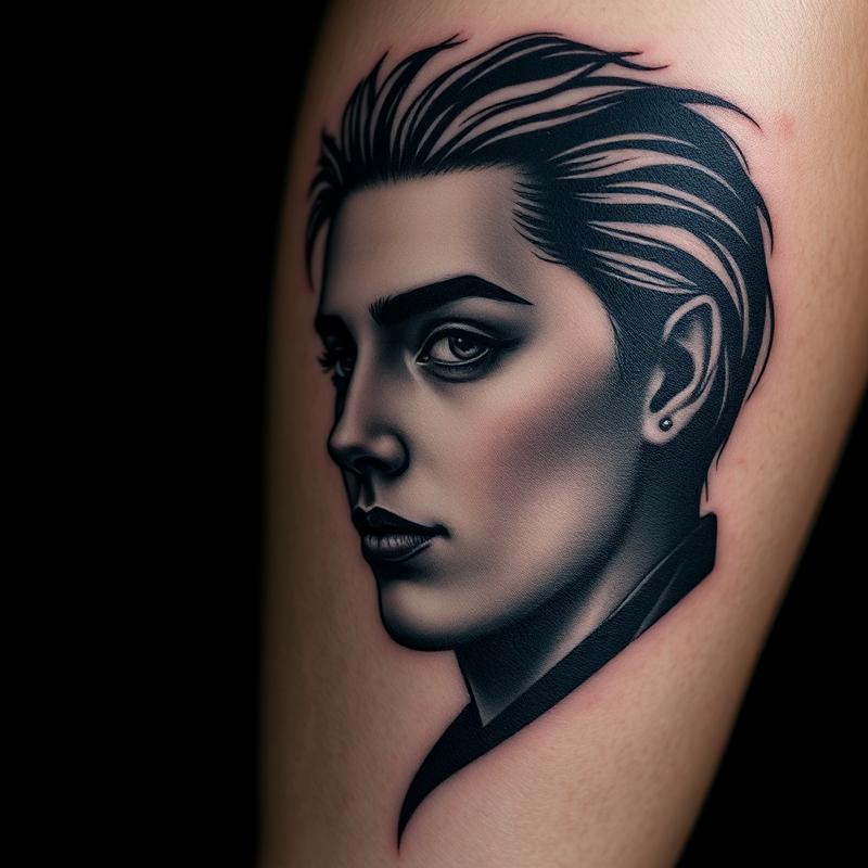 Tattoo completed using Merger Ink Deep Black — example 3